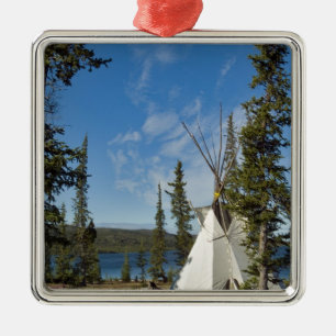 Dene Tribe gathering, Northwest Territories, Metal Tree Decoration
