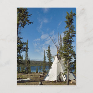 Dene Tribe gathering, Northwest Territories, Postcard