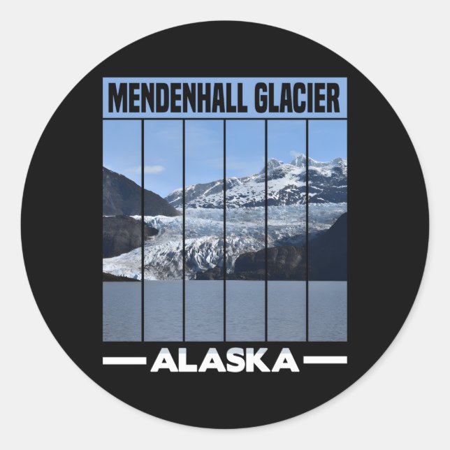 Denhall Glacier Alaska Classic Round Sticker (Front)