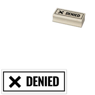 Denied cross mark office symbol ✖ custom rubber stamp