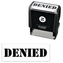 DENIED self inking stamp