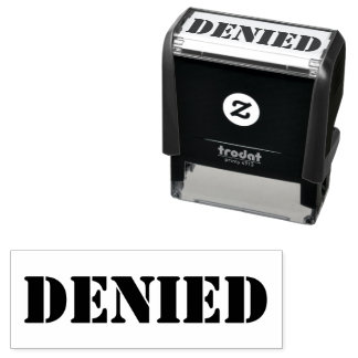 DENIED self inking stamp