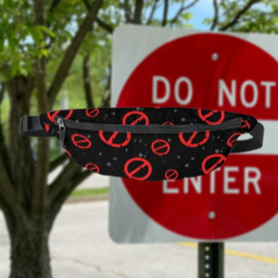 Denied Symbol Fanny Pack – Red & Black Streetwear