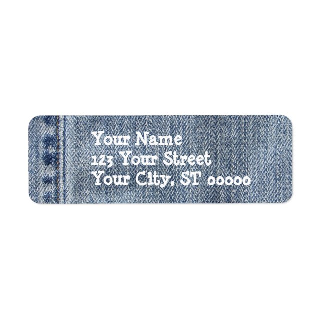 Denim Address Label Return Address Label (Front)