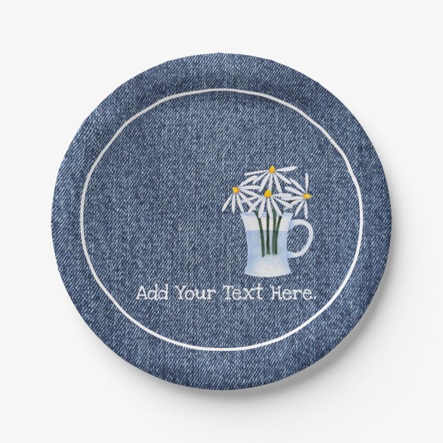 Denim And Daisys Paper Plate (Front)