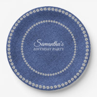 Denim and Diamonds Blue Jeans Bling Birthday Party