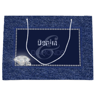 Denim and diamonds bridesmaids wedding gift bag