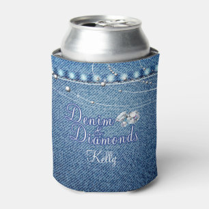 Denim and Diamonds Can Cooler