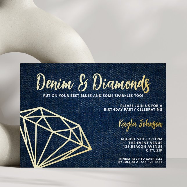 Denim and Diamonds Elegant Blue Geometric (Creator Uploaded)