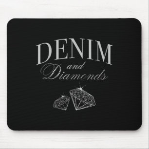 Denim And Diamonds Glam Cowgirl Party Mouse Pad