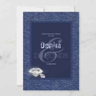 Denim and diamonds invitation