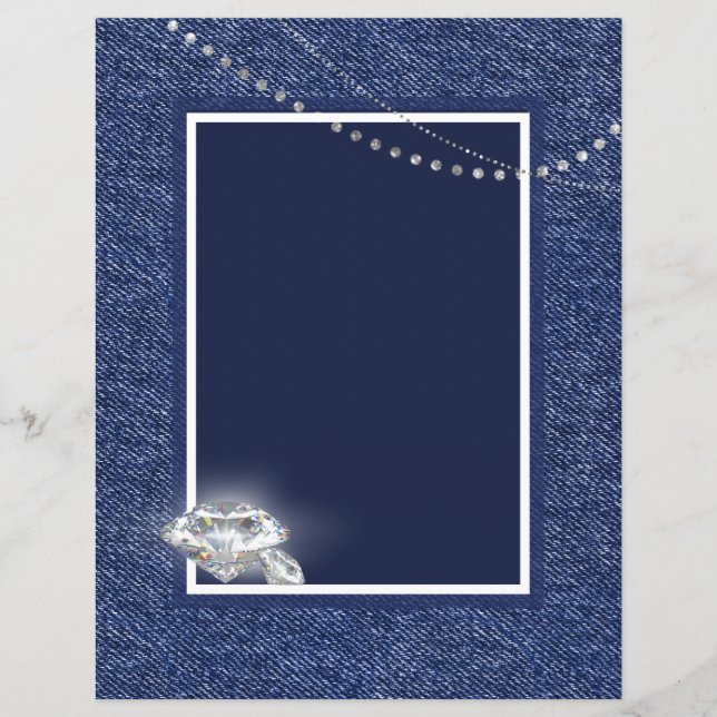 Denim and diamonds invitation (Front)