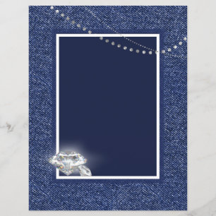 Denim and diamonds invitation