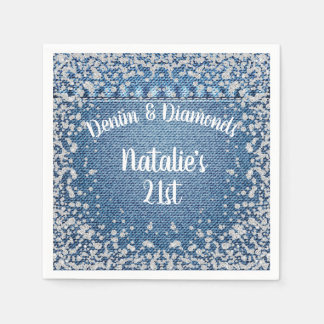 Denim and Diamonds Napkins, Denim & Diamonds Party Napkin