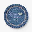 Denim and Diamonds Party Plates