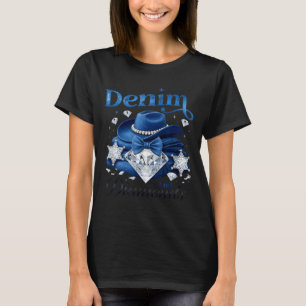Denim and diamonds western cowgirl glam style for T-Shirt