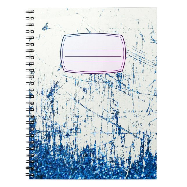 Denim and glitter compositon notebook (Front)