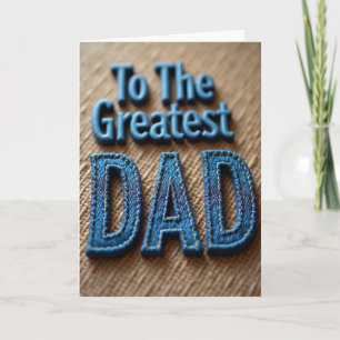 Denim Best Dads Day Card