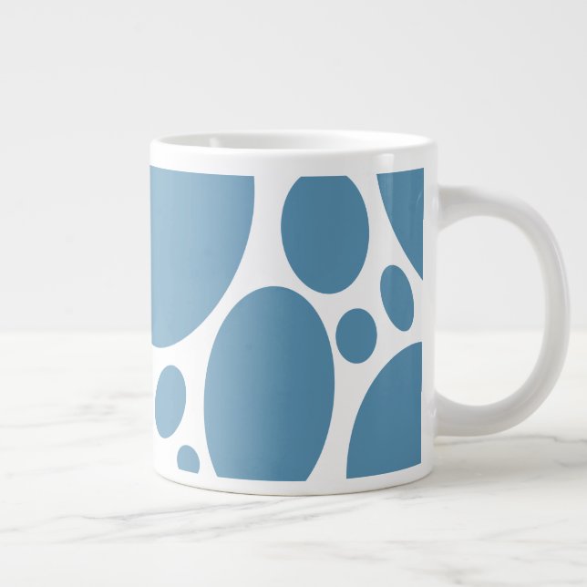 Denim Blue Bubble Pattern Speciality Mug (Right)