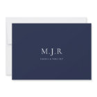 Denim Blue Business Monogram From The Desk of 