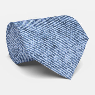 Denim Blue Denim Pattern Tie