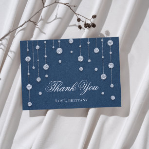 Denim Blue Jean Baby Shower Thank You Card
