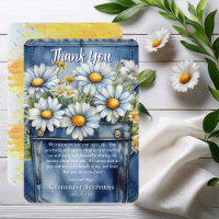 Denim Blue Jean | Daisies Floral Baby Shower