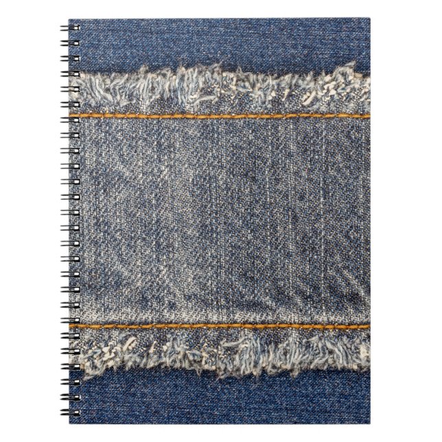 Denim Blue Jeans: Casual Double Patch Notebook (Front)