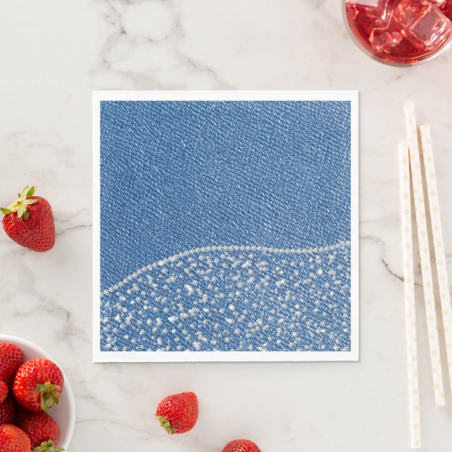 Denim Blue Jeans Diamond  Napkin (Insitu)