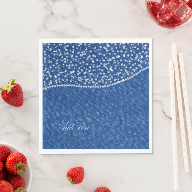 Denim Blue Jeans Diamond  Napkin (Insitu)