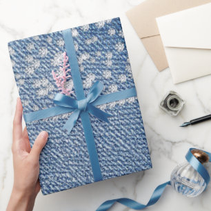 Denim Blue Jeans Diamond  Wrapping Paper