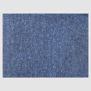 Denim Blue Jeans Graphic Design Stylish Tissue Paper