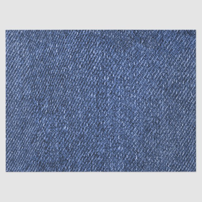 Denim Blue Jeans Graphic Design Stylish Tissue Paper (Front)