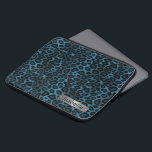 Denim Blue Leopard Skin Design  Laptop Sleeve<br><div class="desc">Laptop Sleeve. Featuring a classy denim blue leopard skin design ready for you to personalize. ✔NOTE: ONLY CHANGE THE TEMPLATE AREAS NEEDED! 😀 If needed, you can remove the text and start fresh adding whatever text and font you like. 📌If you need further customization, please click the "Click to Customize...</div>