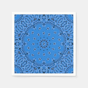 Denim Blue Paisley Bandanna Scarf BBQ Picnic Napki Napkin