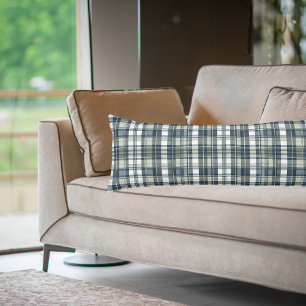 Denim Blue Sage Green White Pattern  Body Cushion