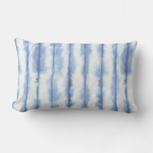 Denim Blue Shibori Decor Lumbar Cushion