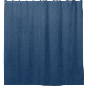 Denim blue solid textured shower curtain