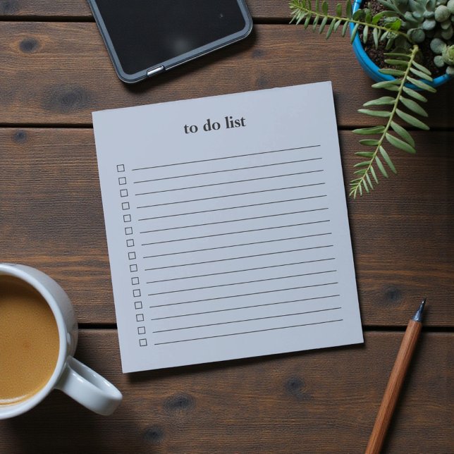 Denim Blue To Do List Minimalist Teacher Simple Notepad (Denim Blue To Do List Minimalist Teacher Simple Notepad)