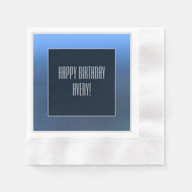 Denim Blues Paper Napkin (Front)