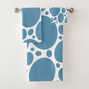 Denim Bule Bubbles Bath Towel Set
