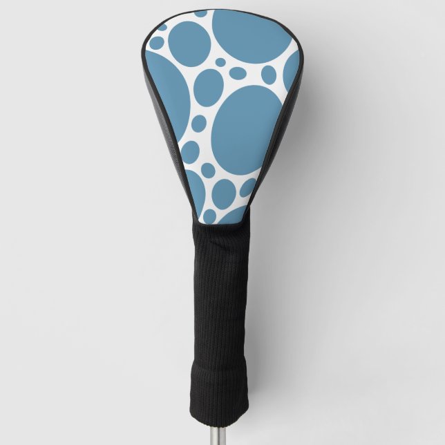 Denim Bule Bubbles Golf Head Cover (Front)