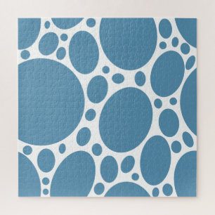 Denim Bule Bubbles Jigsaw Puzzle