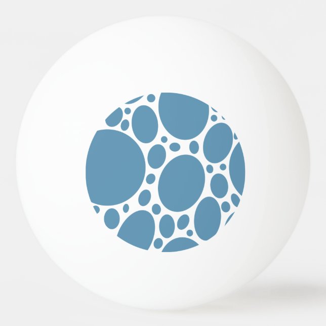 Denim Bule Bubbles Ping Pong Ball (Front)