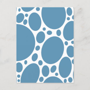 Denim Bule Bubbles Postcard
