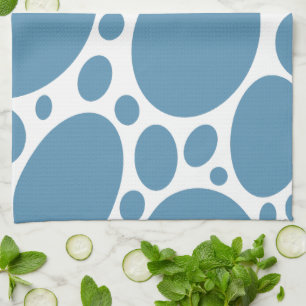 Denim Bule Bubbles Tea Towel
