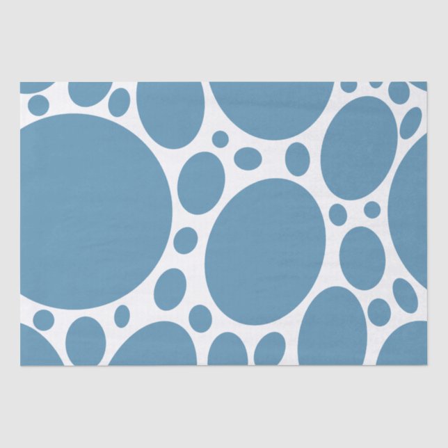 Denim Bule Bubbles Tissue Paper (Front)