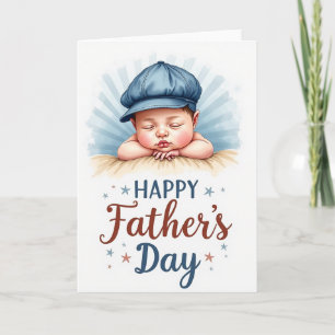 Denim Cap Fathers Day Wish Card