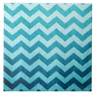 Denim Chevron by Shirley Taylor Ceramic Tile