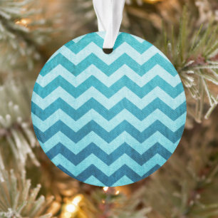 Denim Chevron by Shirley Taylor Ornament
